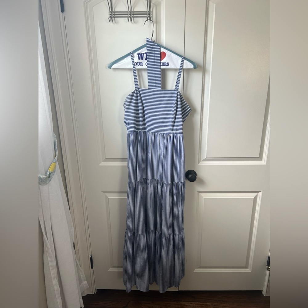 JCREW SPRING BLUE STRIPED DRESS